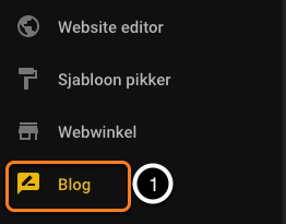 1. Kies ' blog ' in het
hoofdmenu