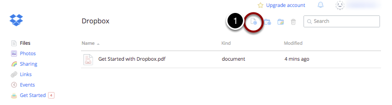 Stap 2. Upload bestanden naar
dropbox