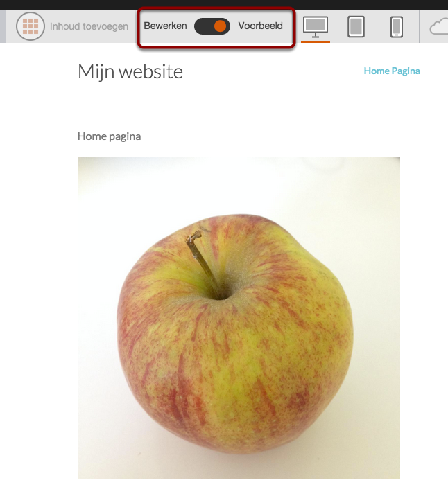 Bekijk en test de toegevoegde
link