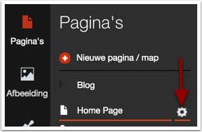 Pagina instellingen
openen