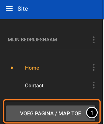 Een pagina
toevoegen