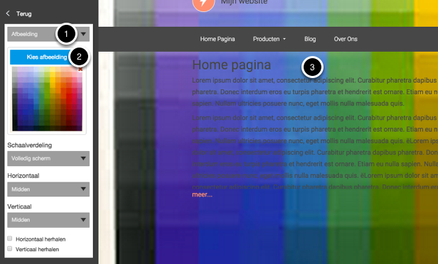 Kiezen van een achtergrond
afbeelding