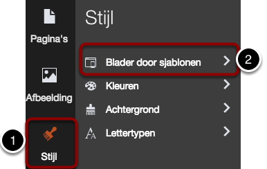 Kies een sjabloon
(layout)