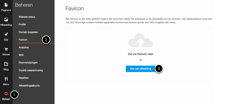 Favicon
instellen