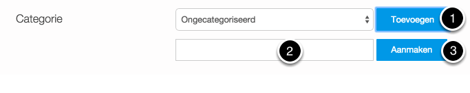Categorie
instellen