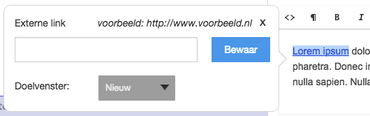 Externe link
koppelen