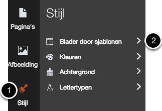 Kies een sjabloon
(layout)