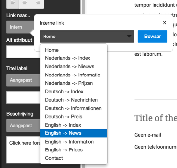 Stap 2. Link de afbeelding naar een interne
pagina