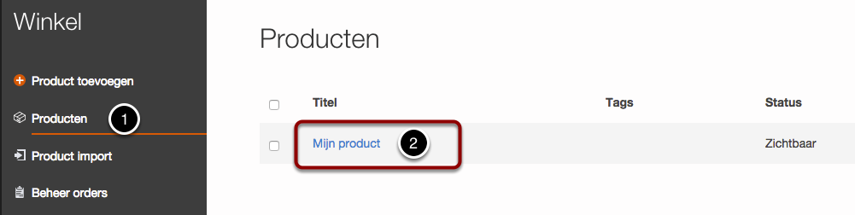 Open de product
pagina