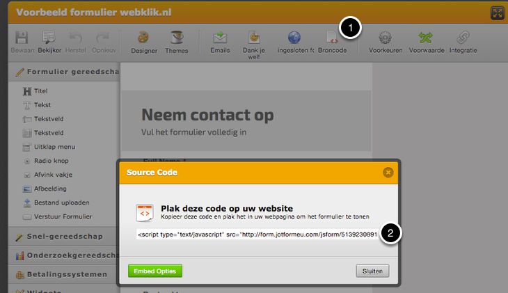 Verkrijg de embed
code